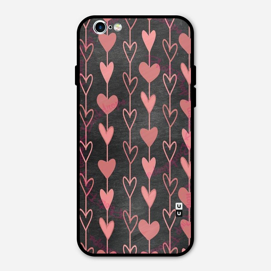 Chain Of Hearts Metal Back Case for iPhone 6 6s