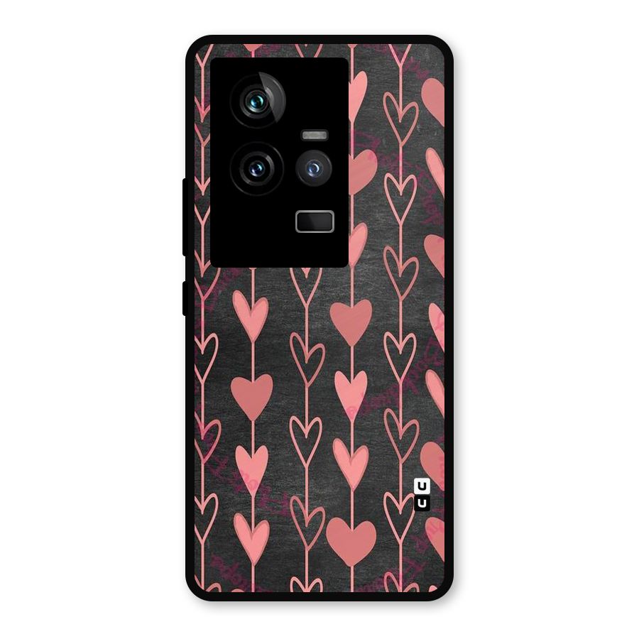 Chain Of Hearts Metal Back Case for iQOO 11 5G