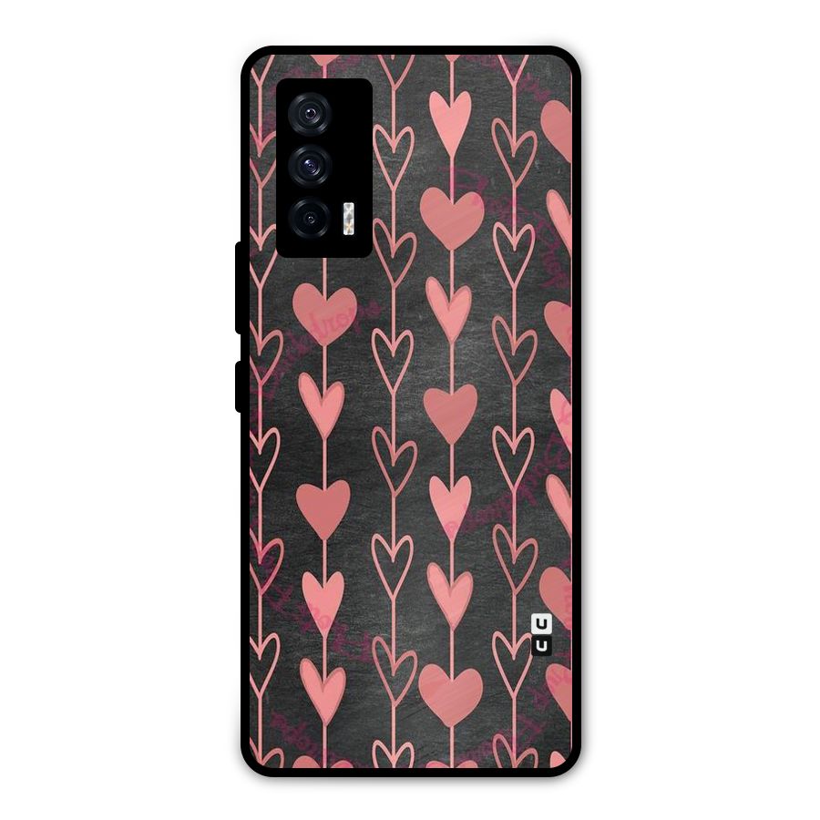 Chain Of Hearts Metal Back Case for iQOO 7 5G