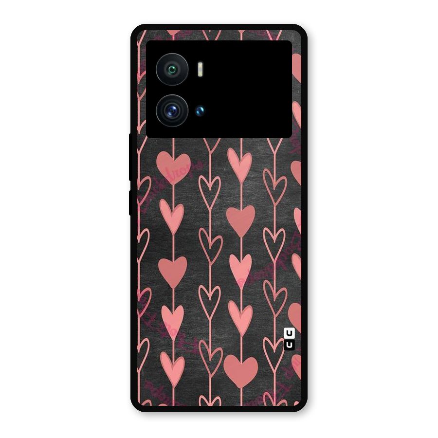 Chain Of Hearts Metal Back Case for iQOO 9 Pro