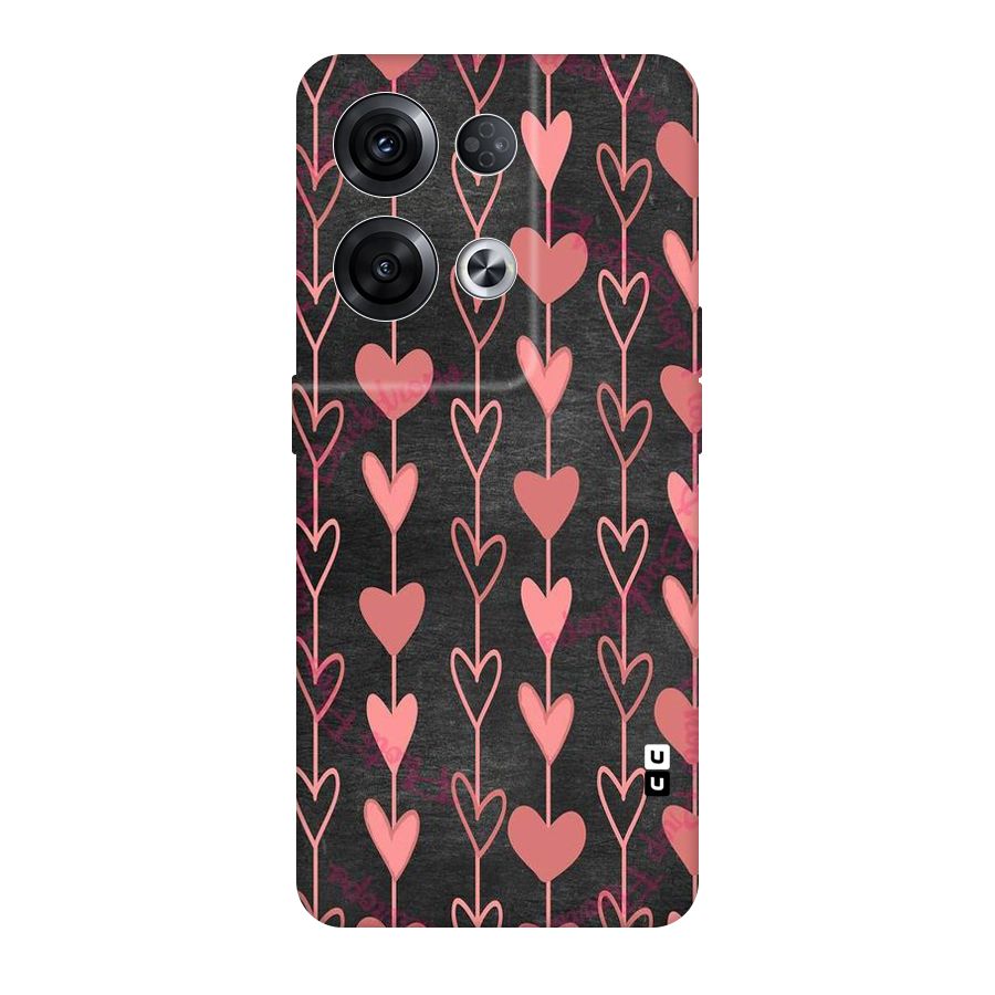 Chain Of Hearts Original Polycarbonate Back Case for Oppo Reno8 Pro 5G