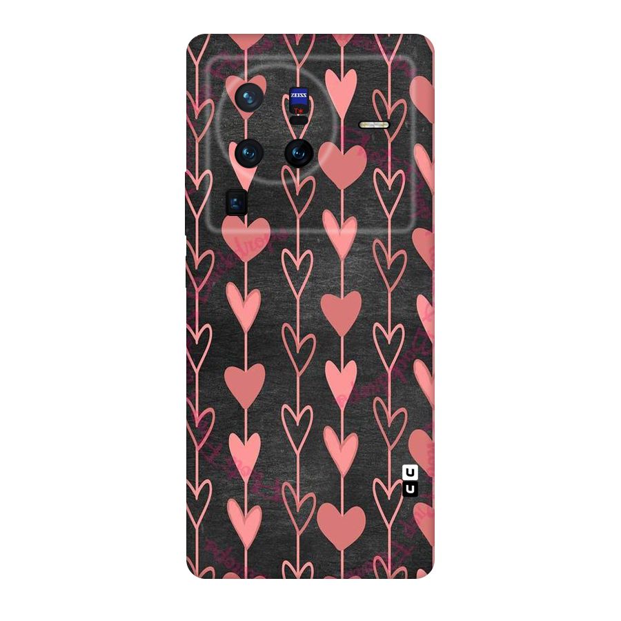 Chain Of Hearts Original Polycarbonate Back Case for Vivo X80