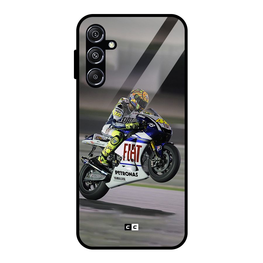 Champion Biker Glass Back Case for Galaxy M34 5G