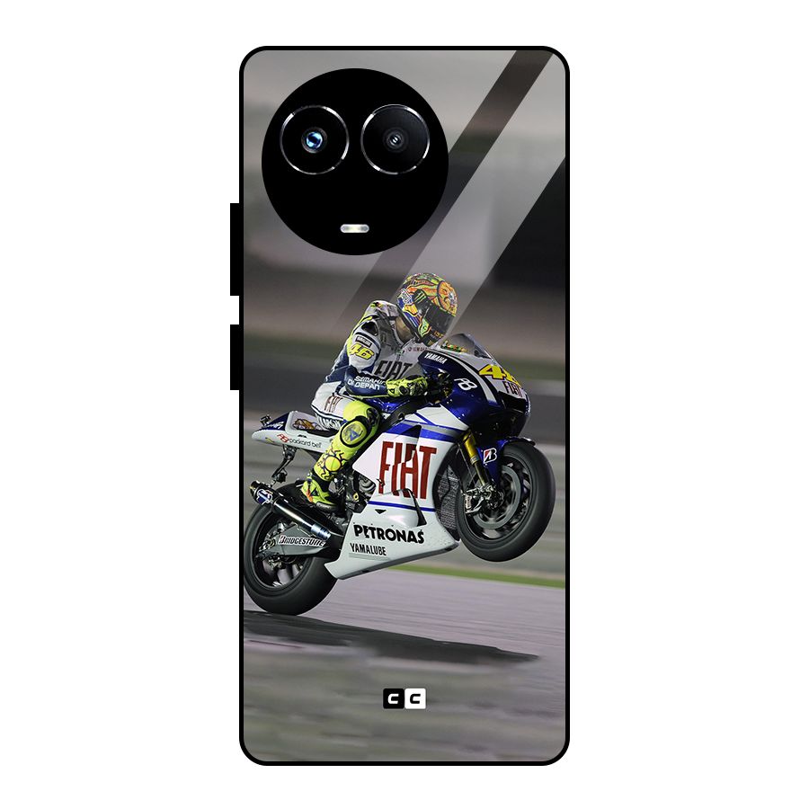 Champion Biker Glass Back Case for Realme 11X