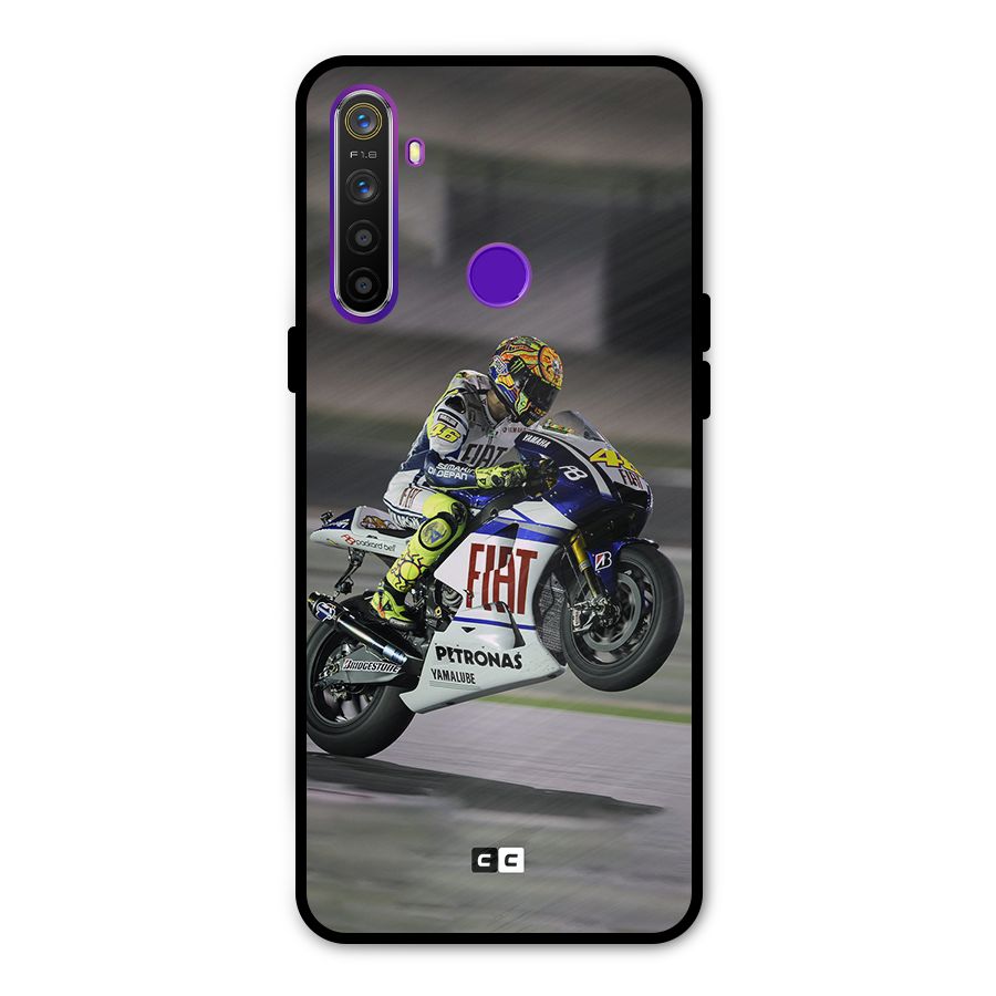 Champion Biker Glass Back Case for Realme 5s