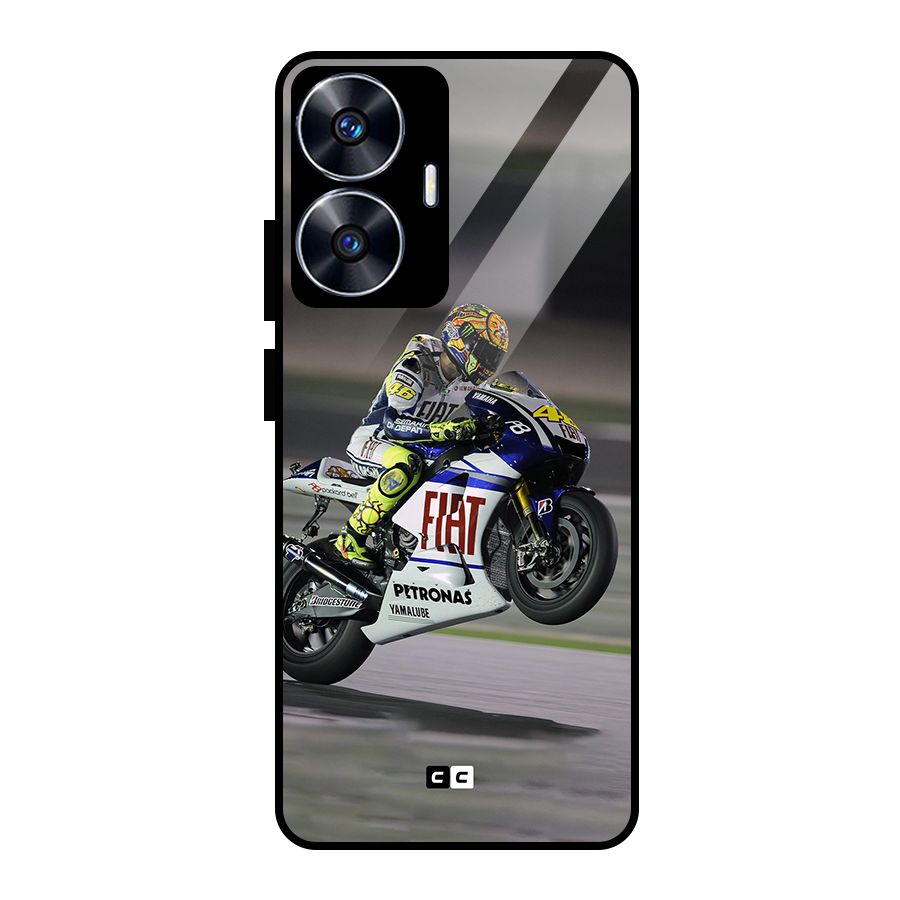 Champion Biker Glass Back Case for Realme Narzo N55