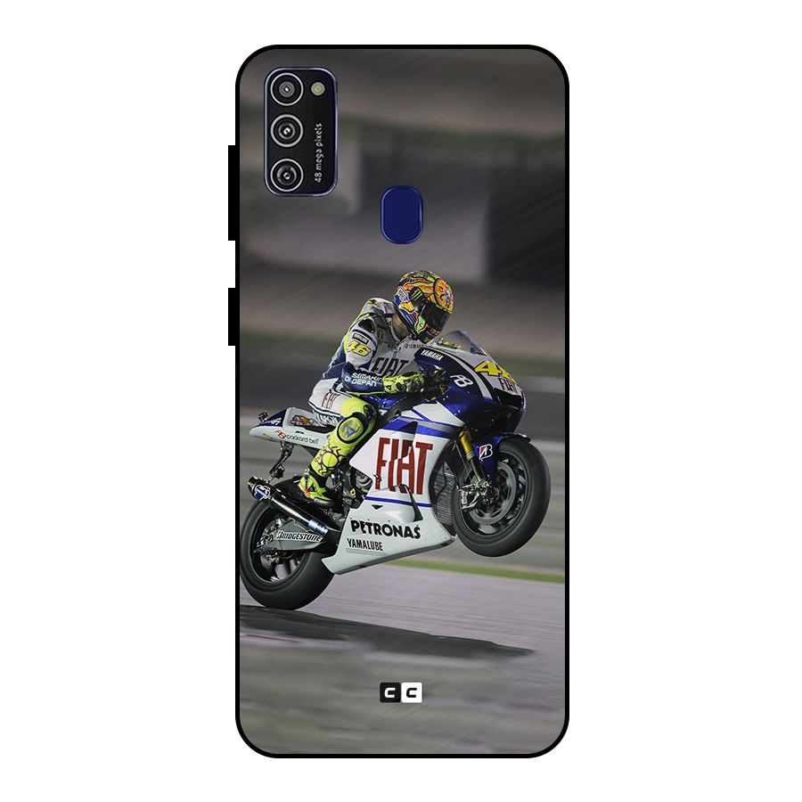 Champion Biker Metal Back Case for Galaxy M21