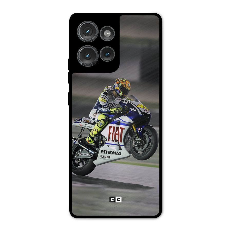 Champion Biker Metal Back Case for Motorola Edge 50