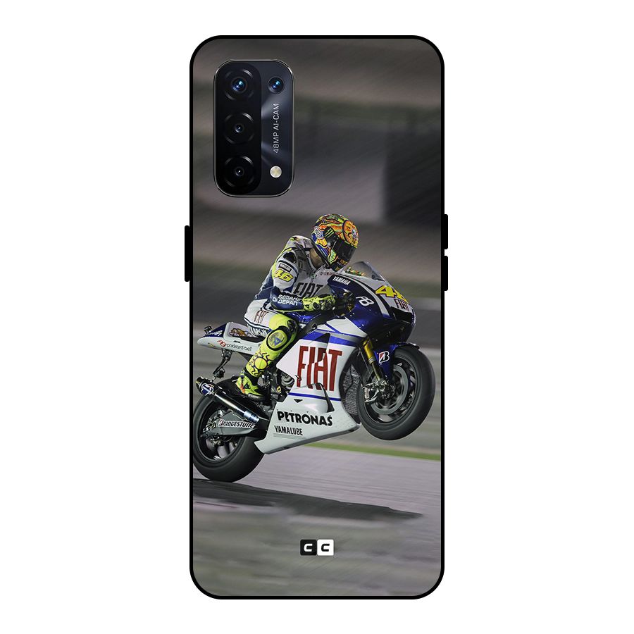 Champion Biker Metal Back Case for Oppo A74 5G