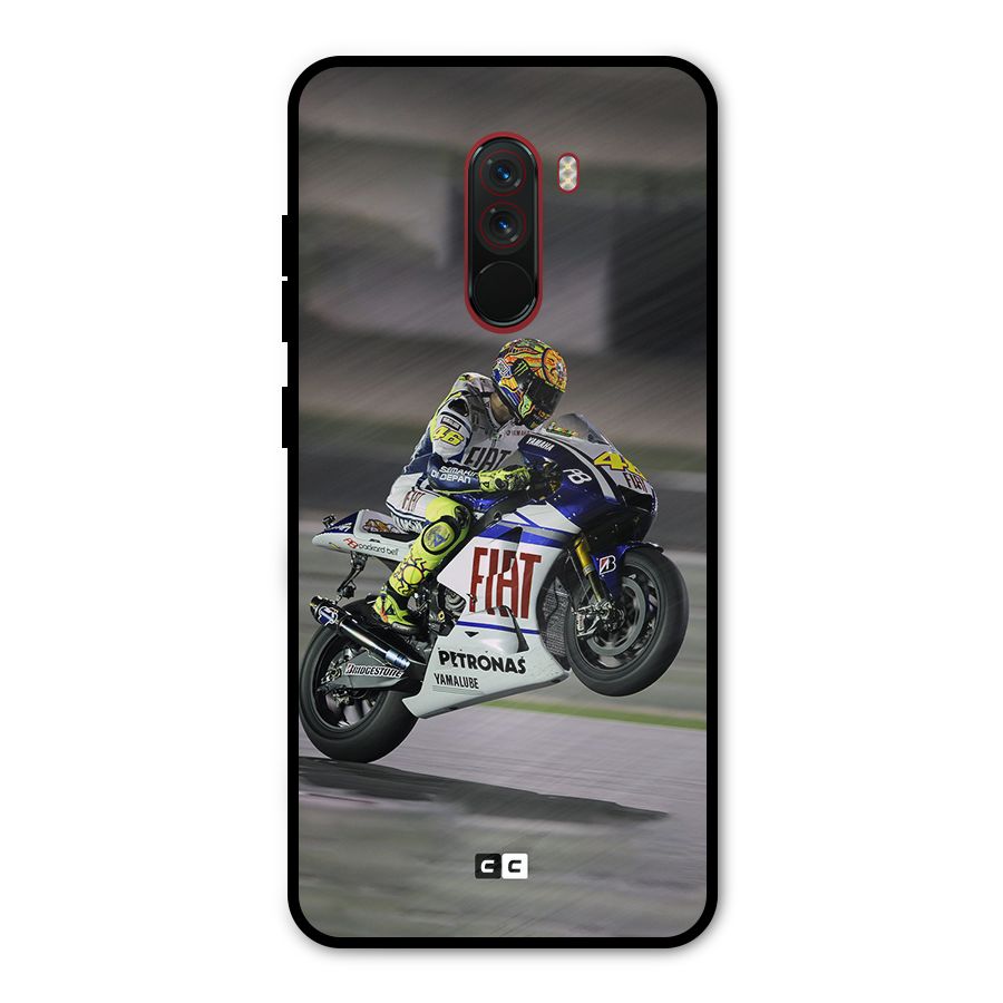 Champion Biker Metal Back Case for Poco F1