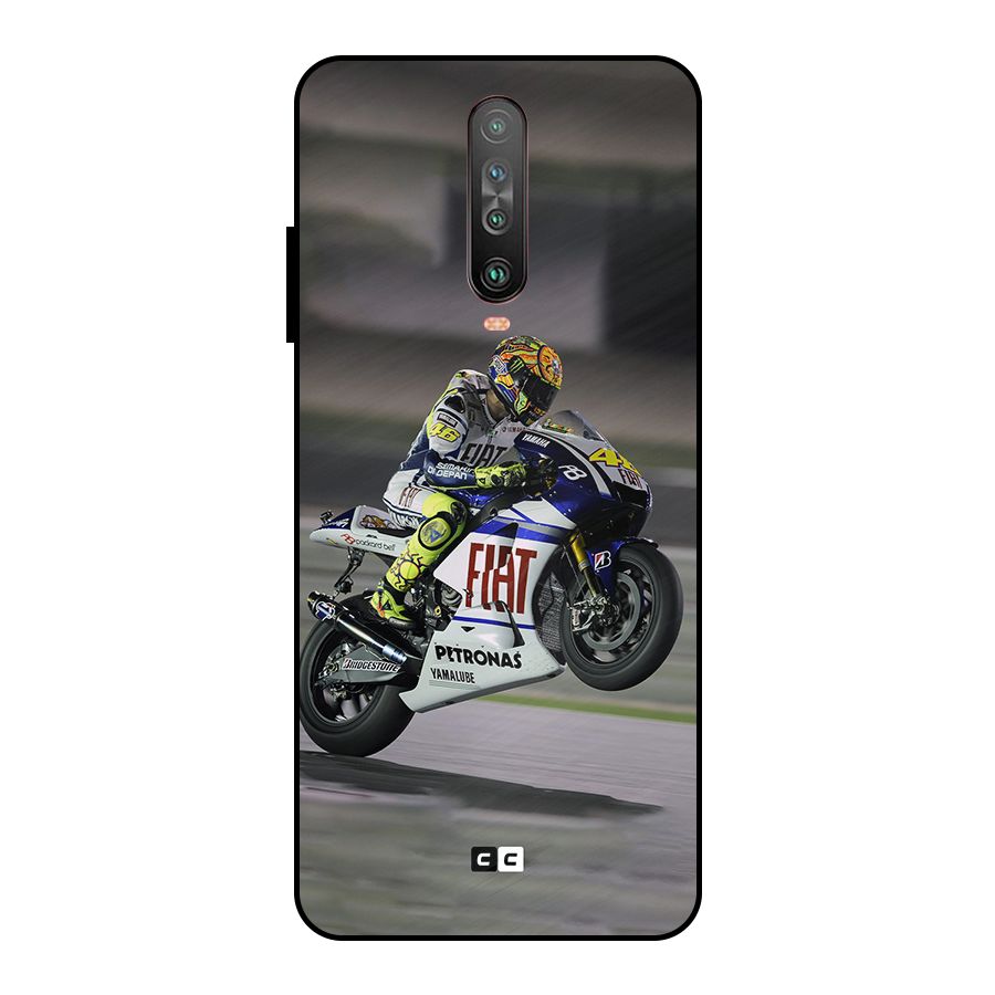 Champion Biker Metal Back Case for Poco X2
