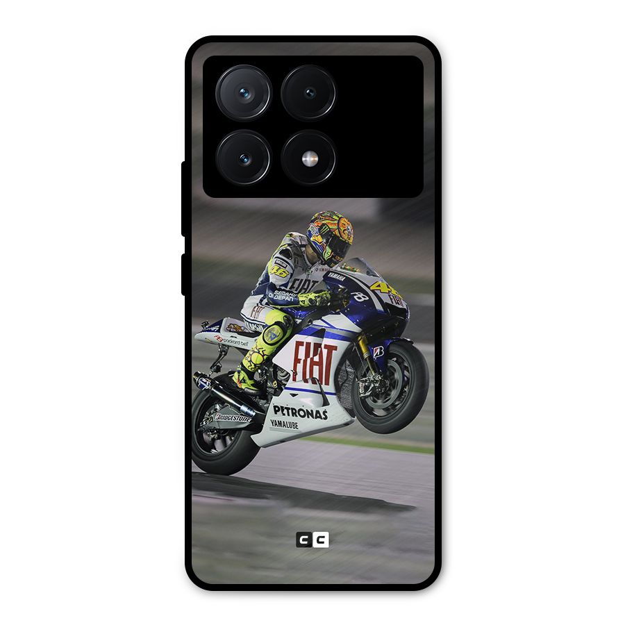 Champion Biker Metal Back Case for Poco X6 Pro