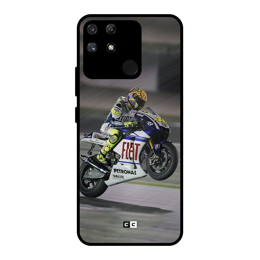 Champion Biker Metal Back Case for Realme Narzo 50A