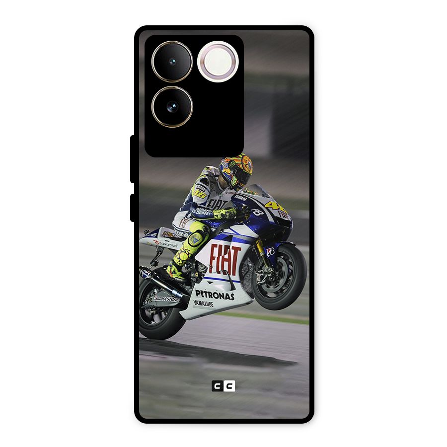 Champion Biker Metal Back Case for Vivo T2 Pro