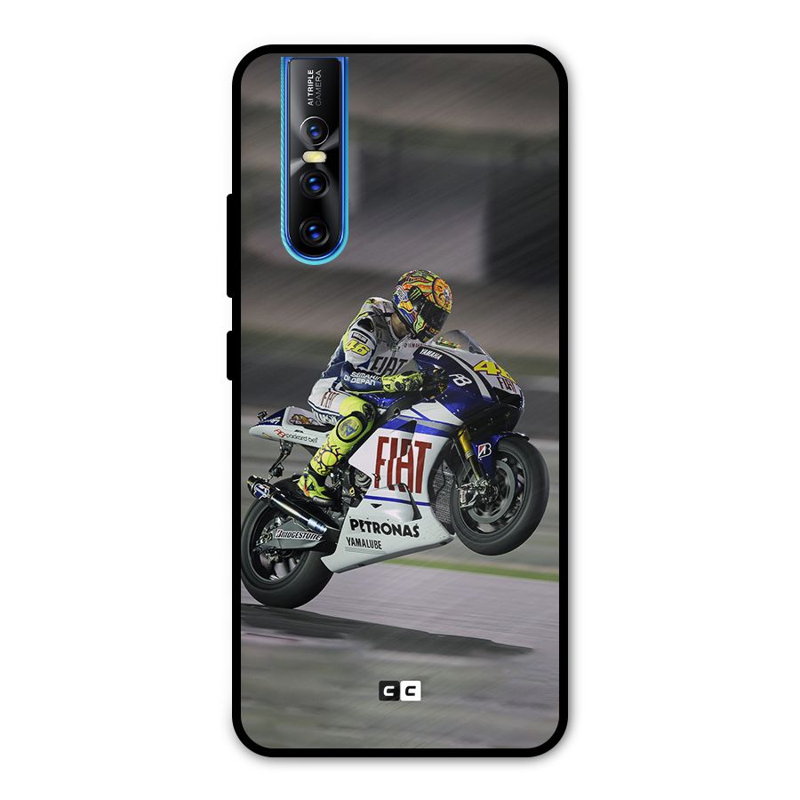 Champion Biker Metal Back Case for Vivo V15 Pro
