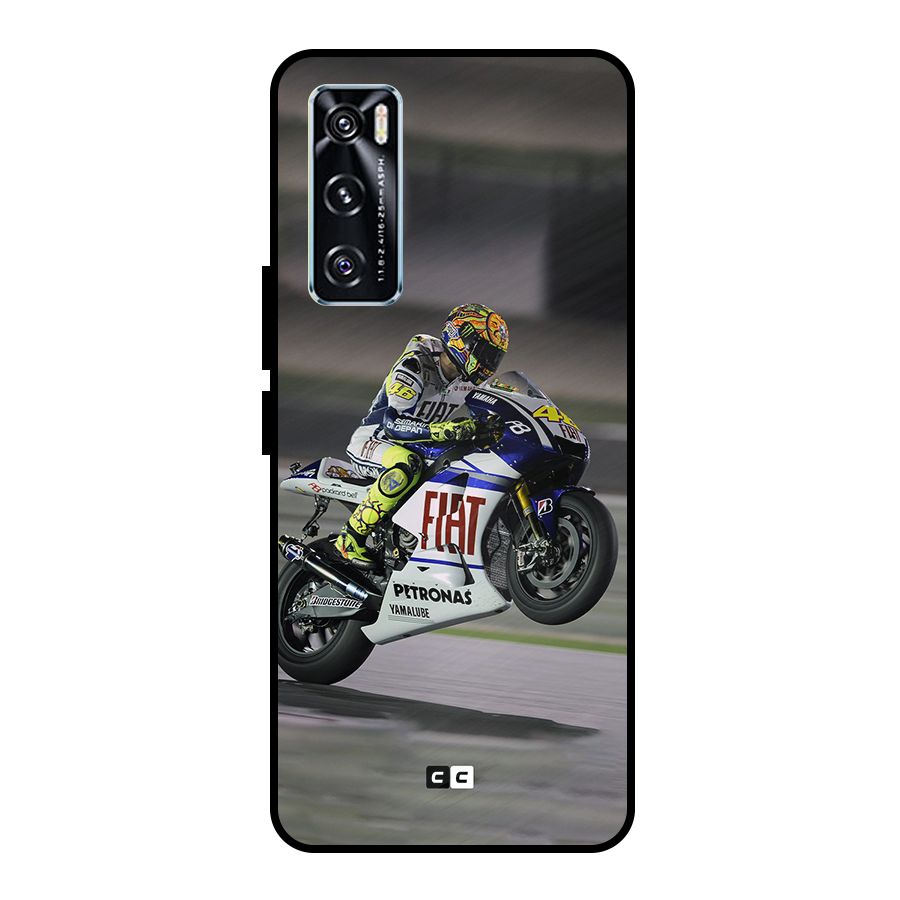 Champion Biker Metal Back Case for Vivo V20 SE