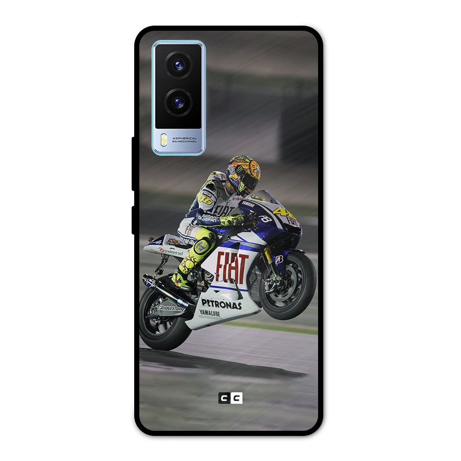 Champion Biker Metal Back Case for Vivo V21e 5G