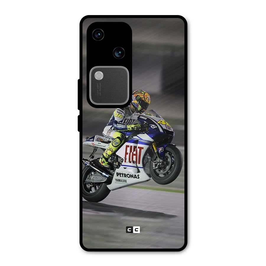 Champion Biker Metal Back Case for Vivo V30