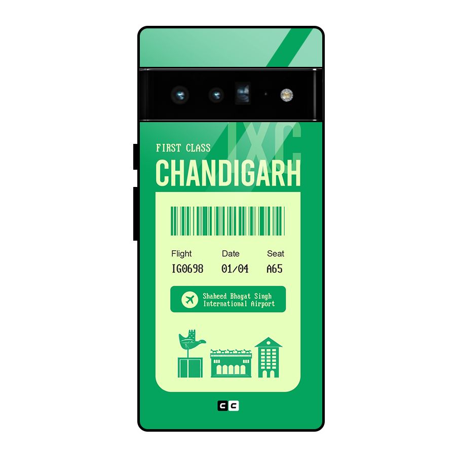 Chandigarh Boarding Pass Glass Back Case for Google Pixel 6 Pro