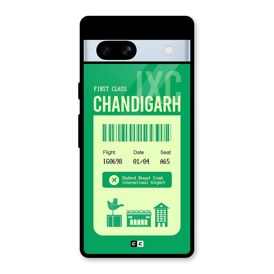 Chandigarh Boarding Pass Glass Back Case for Google Pixel 7a