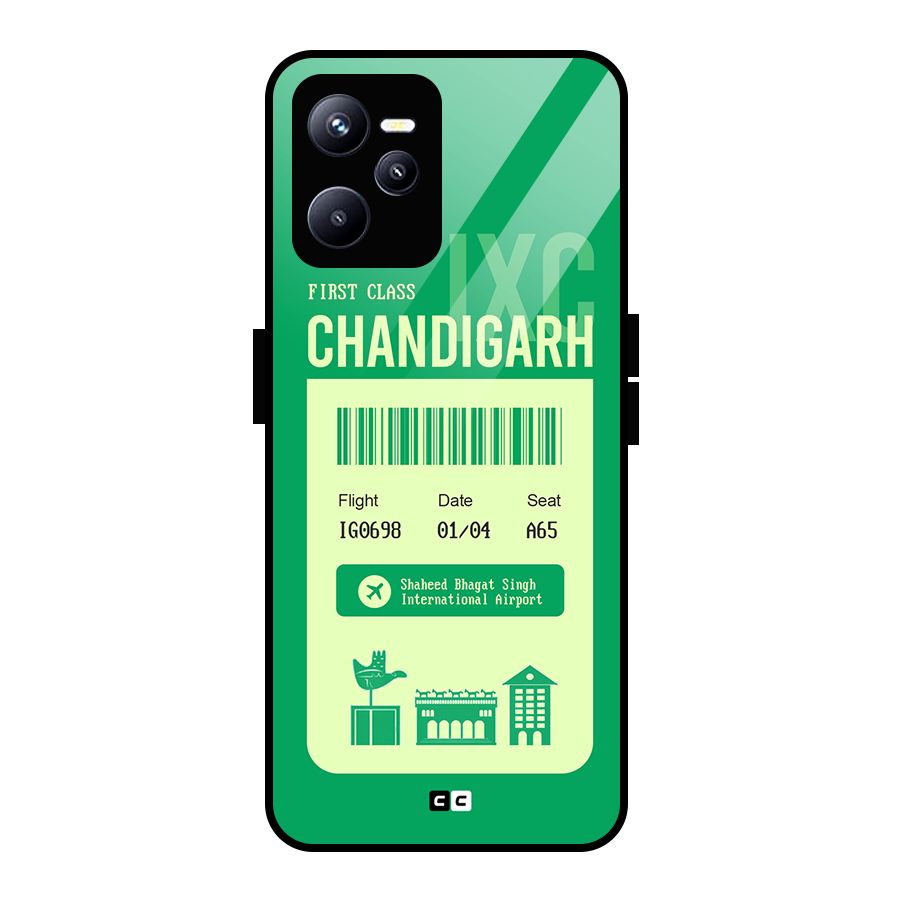 Chandigarh Boarding Pass Glass Back Case for Realme C35