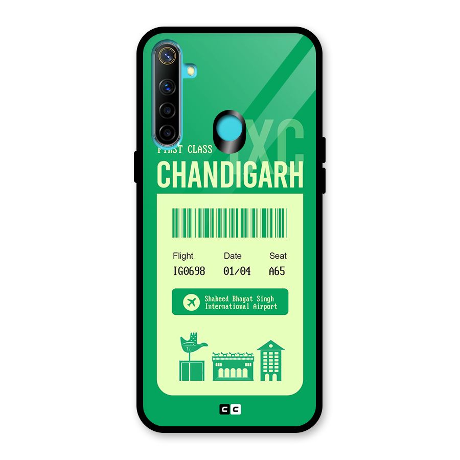 Chandigarh Boarding Pass Glass Back Case for Realme Narzo 10