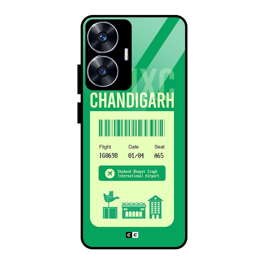 Chandigarh Boarding Pass Glass Back Case for Realme Narzo N55