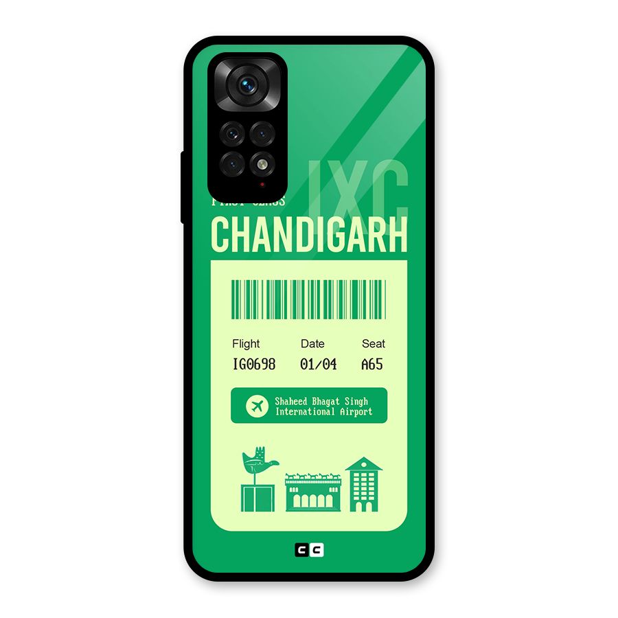 Chandigarh Boarding Pass Glass Back Case for Redmi Note 11S
