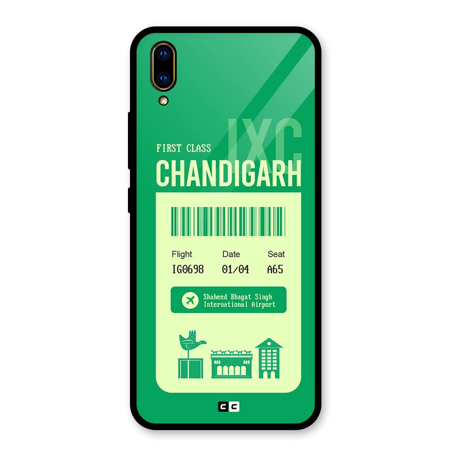 Chandigarh Boarding Pass Glass Back Case for Vivo V11 Pro