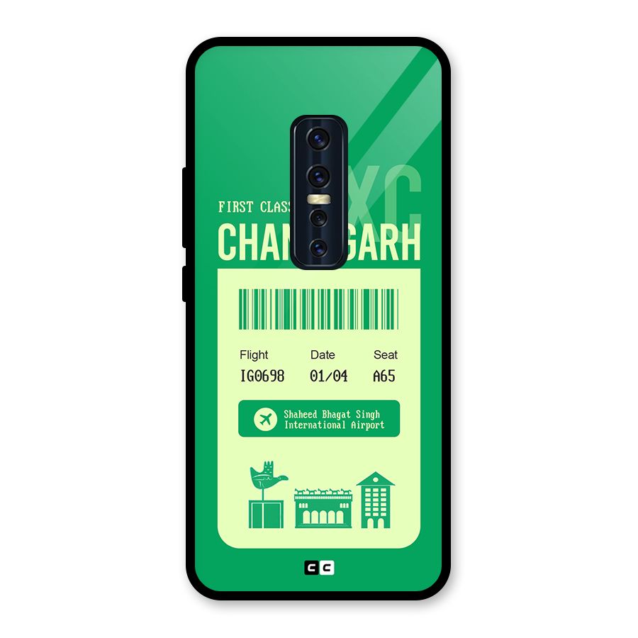 Chandigarh Boarding Pass Glass Back Case for Vivo V17 Pro