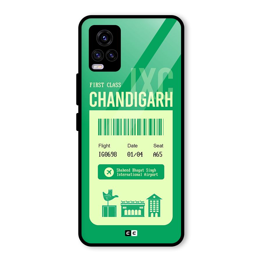 Chandigarh Boarding Pass Glass Back Case for Vivo V20 2021