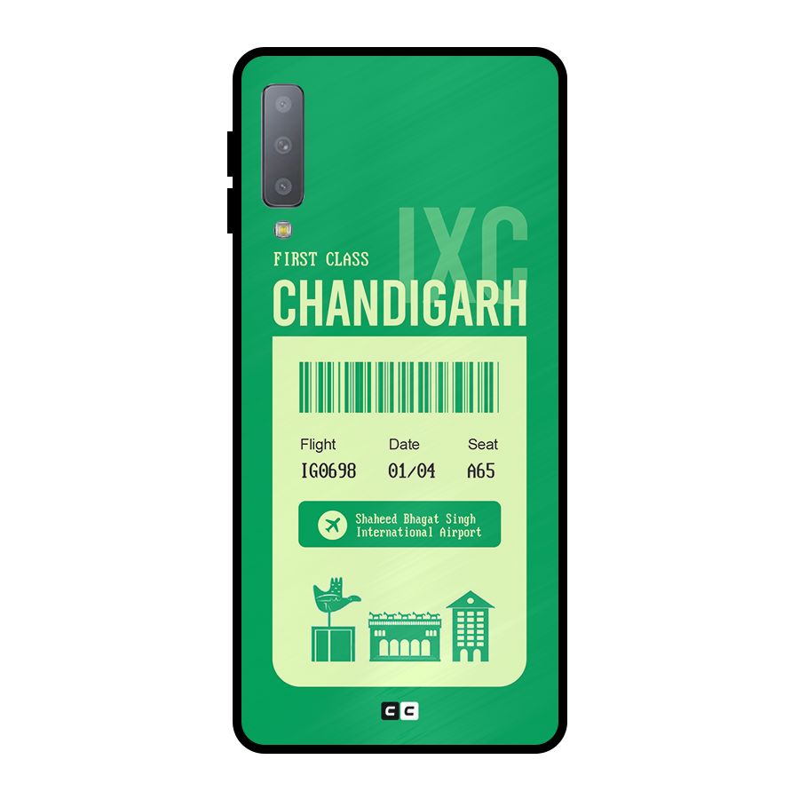 Chandigarh Boarding Pass Metal Back Case for Galaxy A7 (2018)