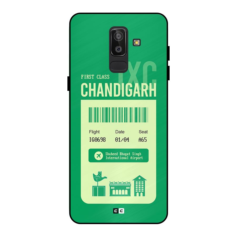 Chandigarh Boarding Pass Metal Back Case for Galaxy J8