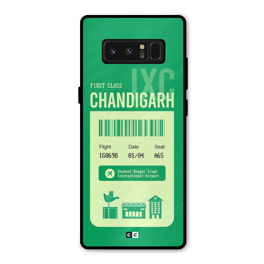 Chandigarh Boarding Pass Metal Back Case for Galaxy Note 8
