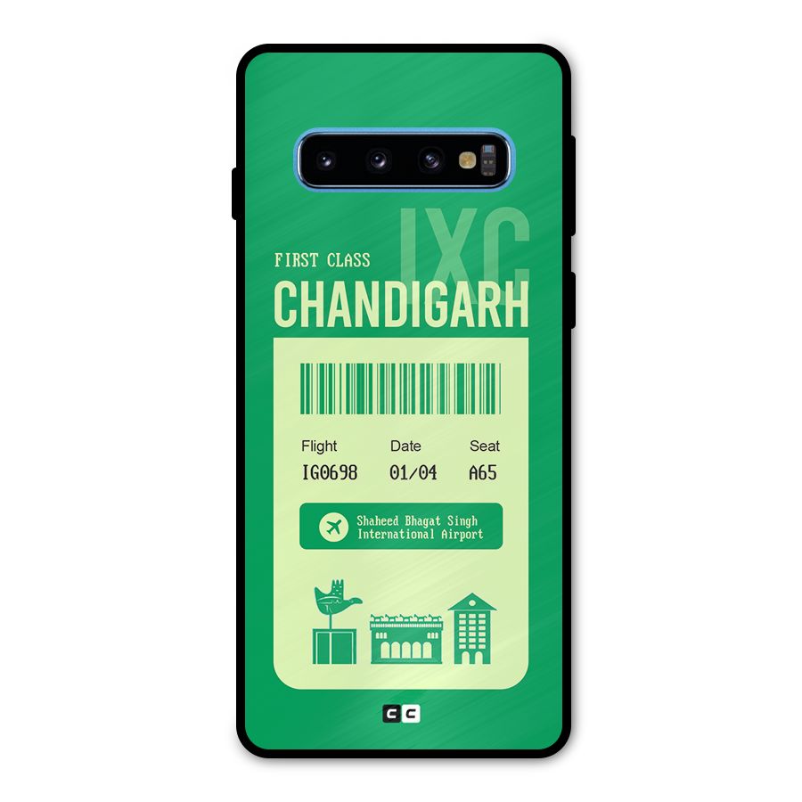 Chandigarh Boarding Pass Metal Back Case for Galaxy S10