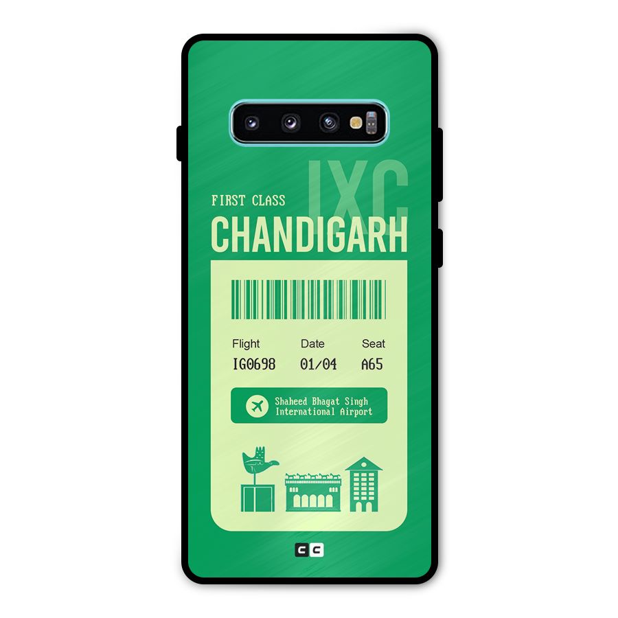 Chandigarh Boarding Pass Metal Back Case for Galaxy S10 Plus