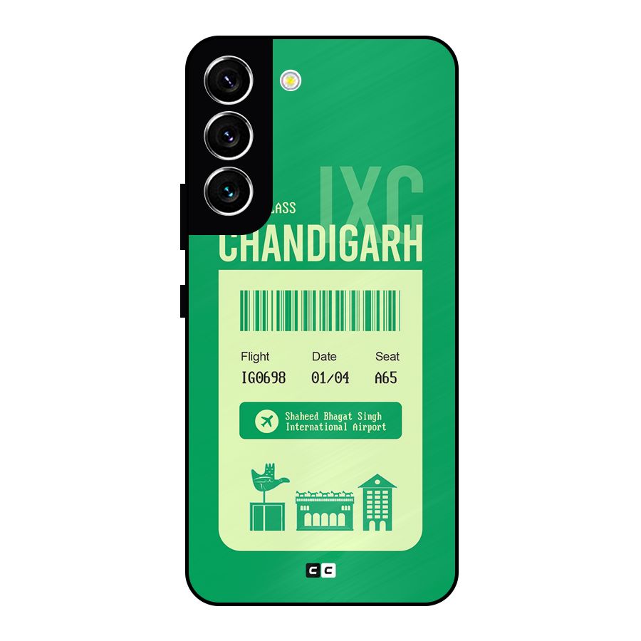 Chandigarh Boarding Pass Metal Back Case for Galaxy S22 5G