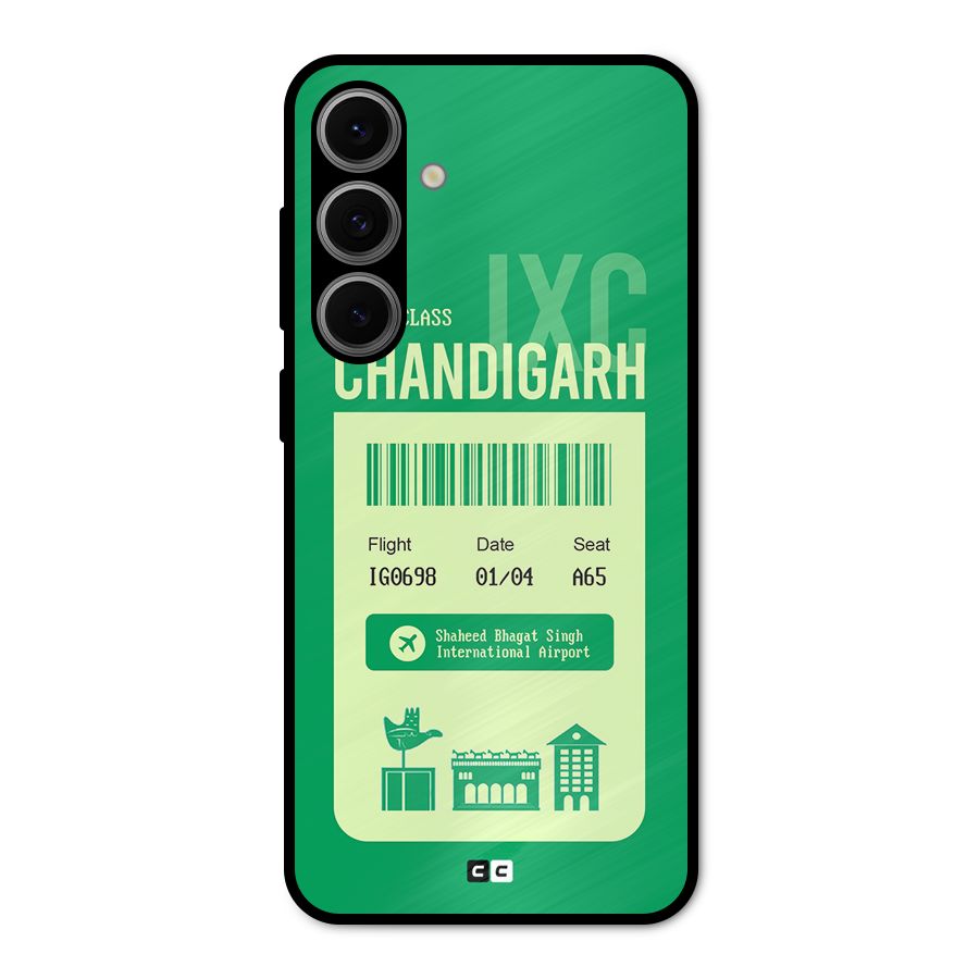Chandigarh Boarding Pass Metal Back Case for Galaxy S24 FE