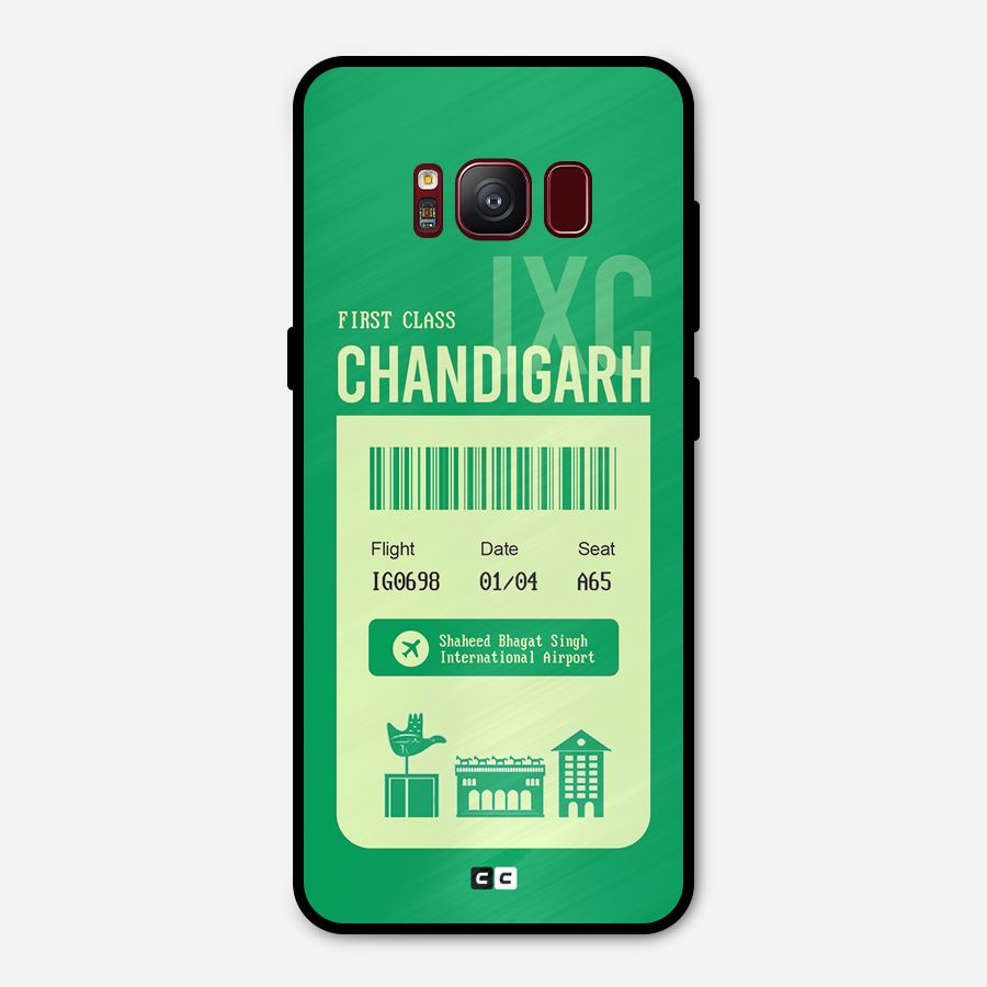 Chandigarh Boarding Pass Metal Back Case for Galaxy S8
