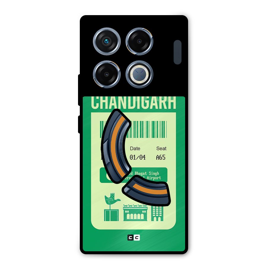 Chandigarh Boarding Pass Metal Back Case for Infinix GT 20 Pro