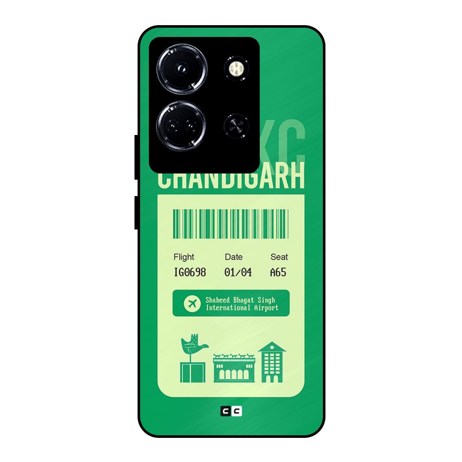 Chandigarh Boarding Pass Metal Back Case for Infinix Note 30 5G