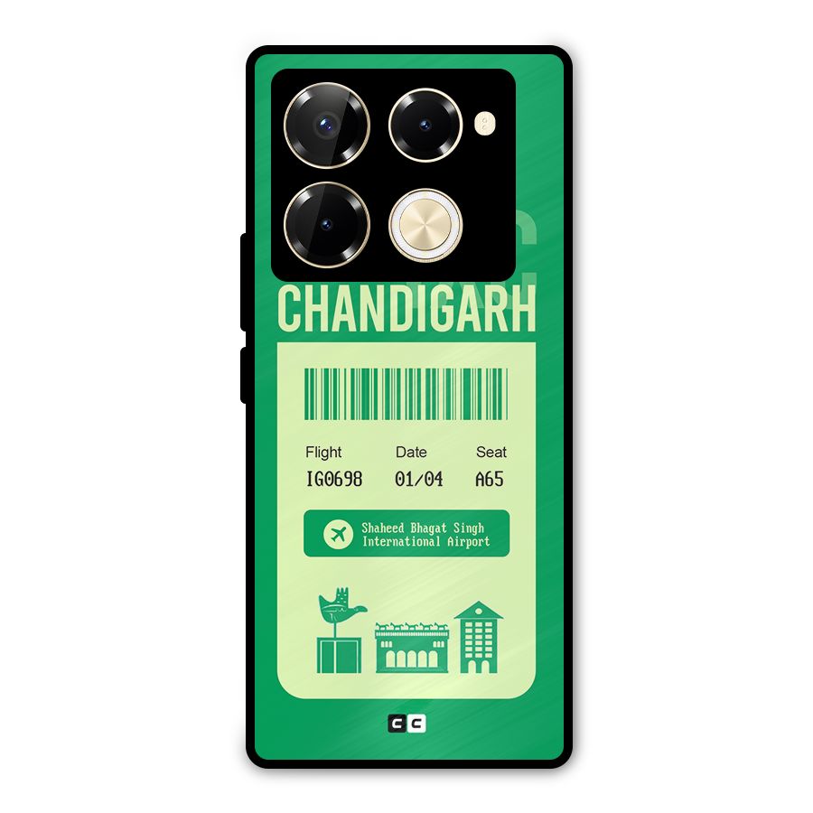 Chandigarh Boarding Pass Metal Back Case for Infinix Note 40 Pro Plus