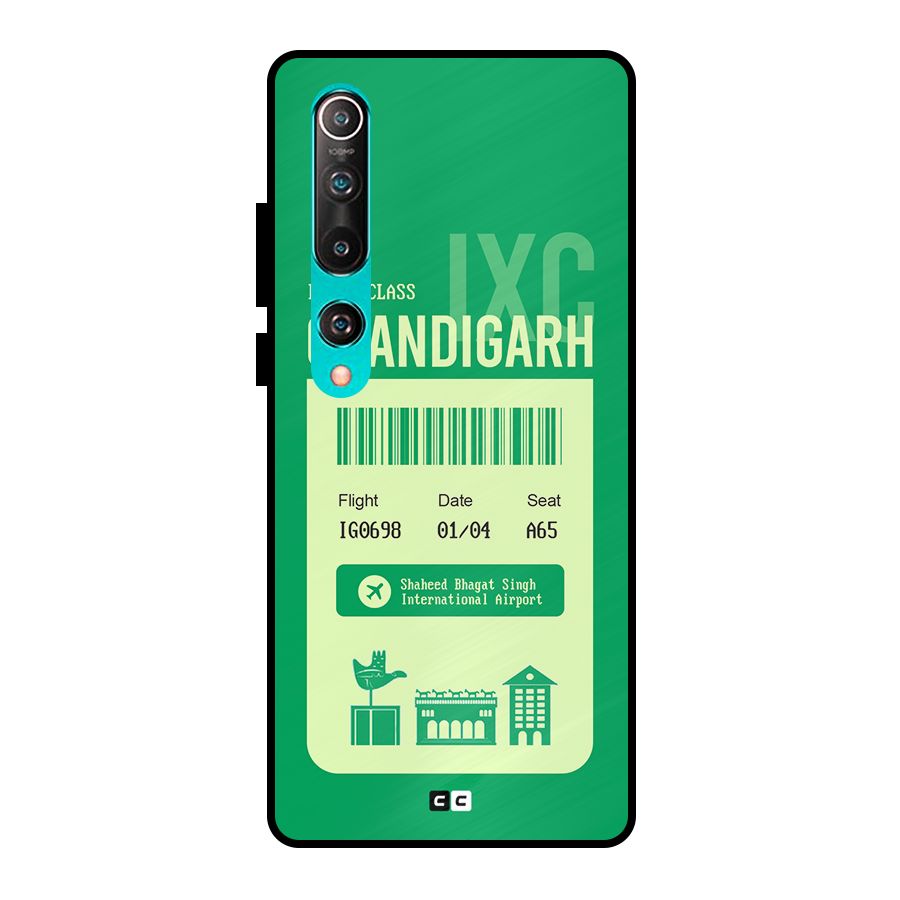 Chandigarh Boarding Pass Metal Back Case for Mi 10