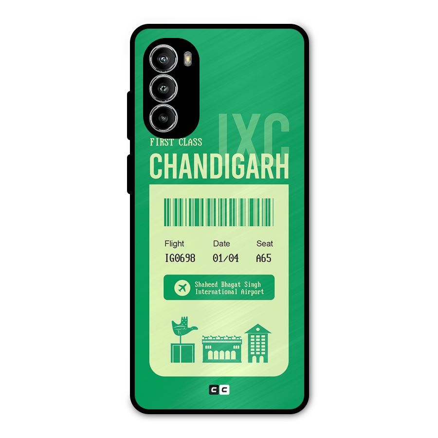 Chandigarh Boarding Pass Metal Back Case for Moto G82