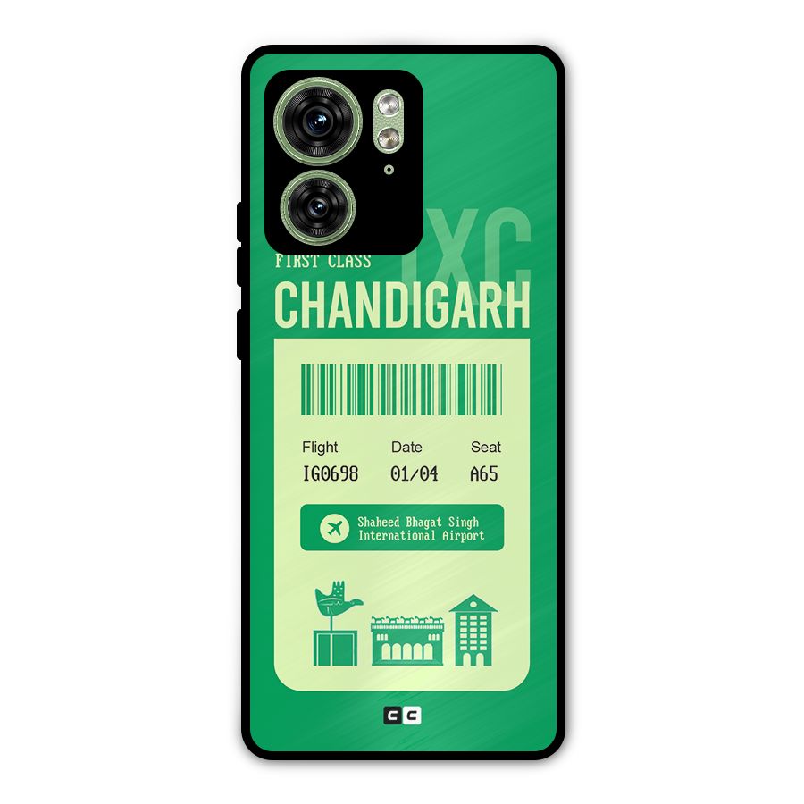 Chandigarh Boarding Pass Metal Back Case for Motorola Edge 40 5G