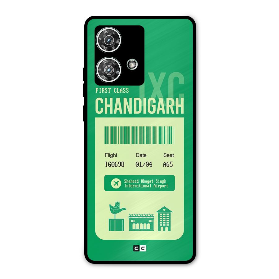 Chandigarh Boarding Pass Metal Back Case for Motorola Edge 40 Neo