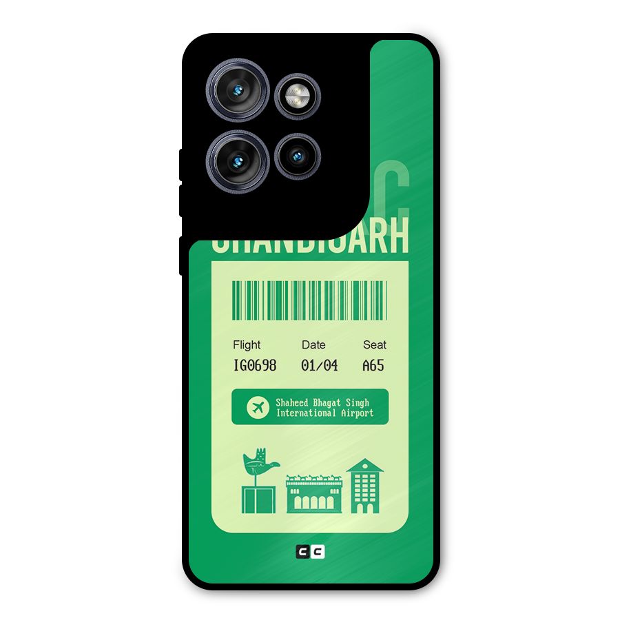 Chandigarh Boarding Pass Metal Back Case for Motorola Edge 50 Neo