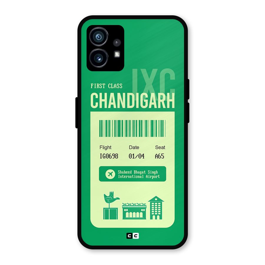 Chandigarh Boarding Pass Metal Back Case for Nothing Phone 1