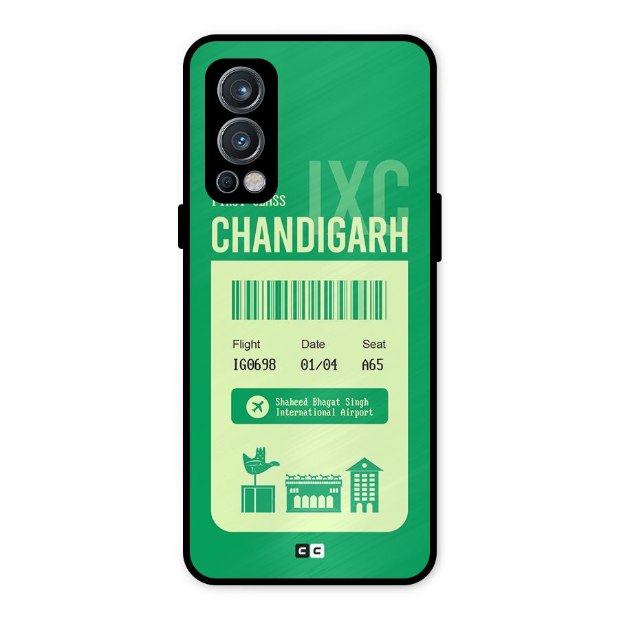 Chandigarh Boarding Pass Metal Back Case for OnePlus Nord 2 5G