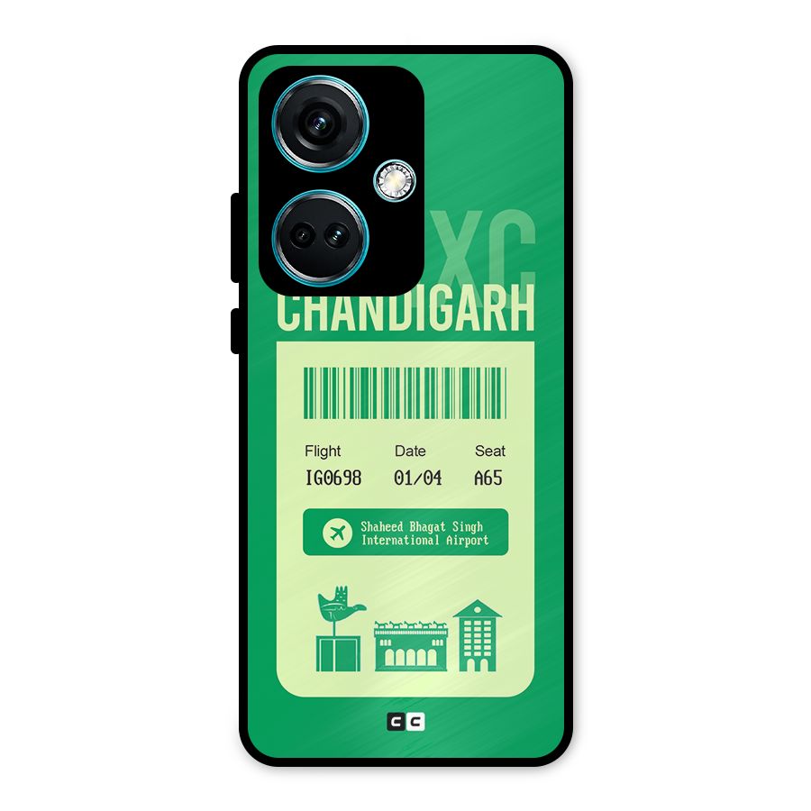 Chandigarh Boarding Pass Metal Back Case for OnePlus Nord CE 3 5G